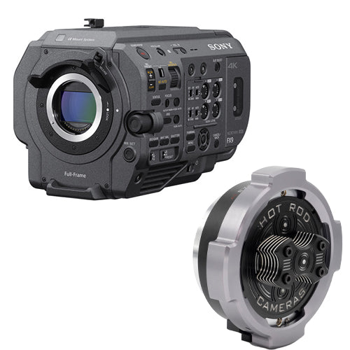 Sony FX9 XDCAM 6K Full-Frame Camera (Body Only) with Hot Rod Cameras PL to E Mount Adapter (Mark II)